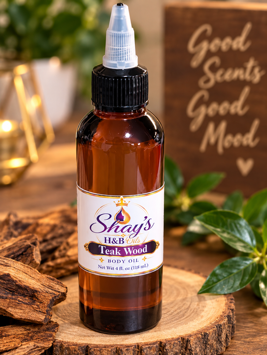 Teakwood body oil 4fl oz. (118) ml