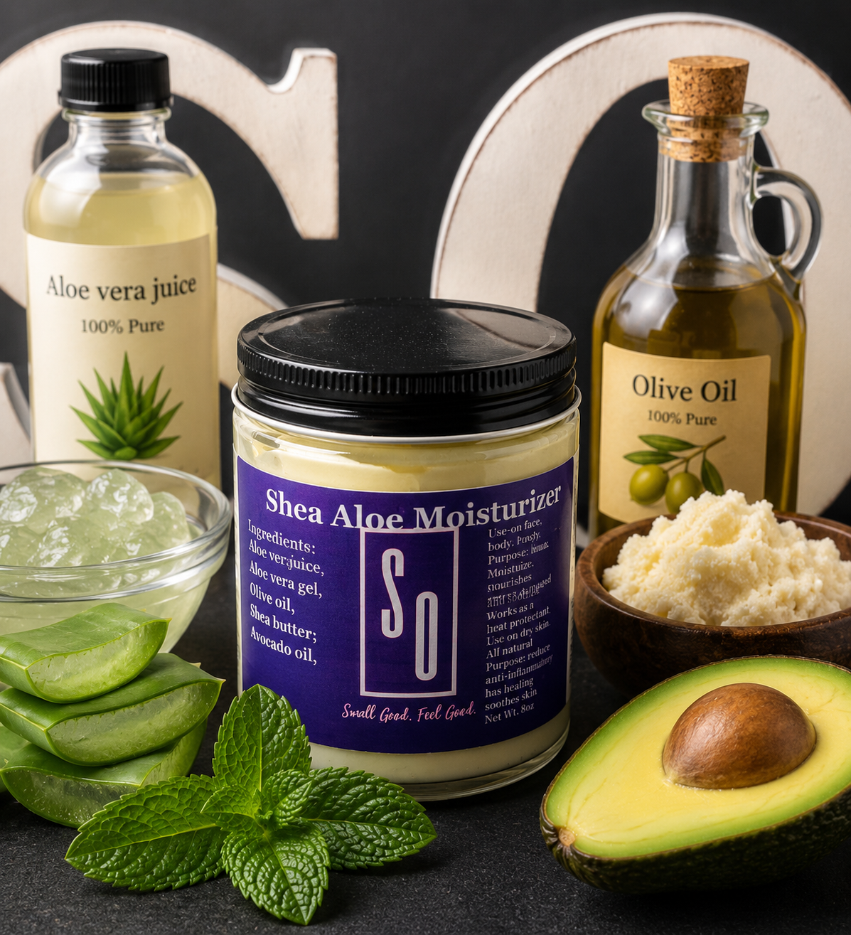 Shea Aloe moisturizer Hair  (Peppermint scent) Net.Wt.6oz(170g)