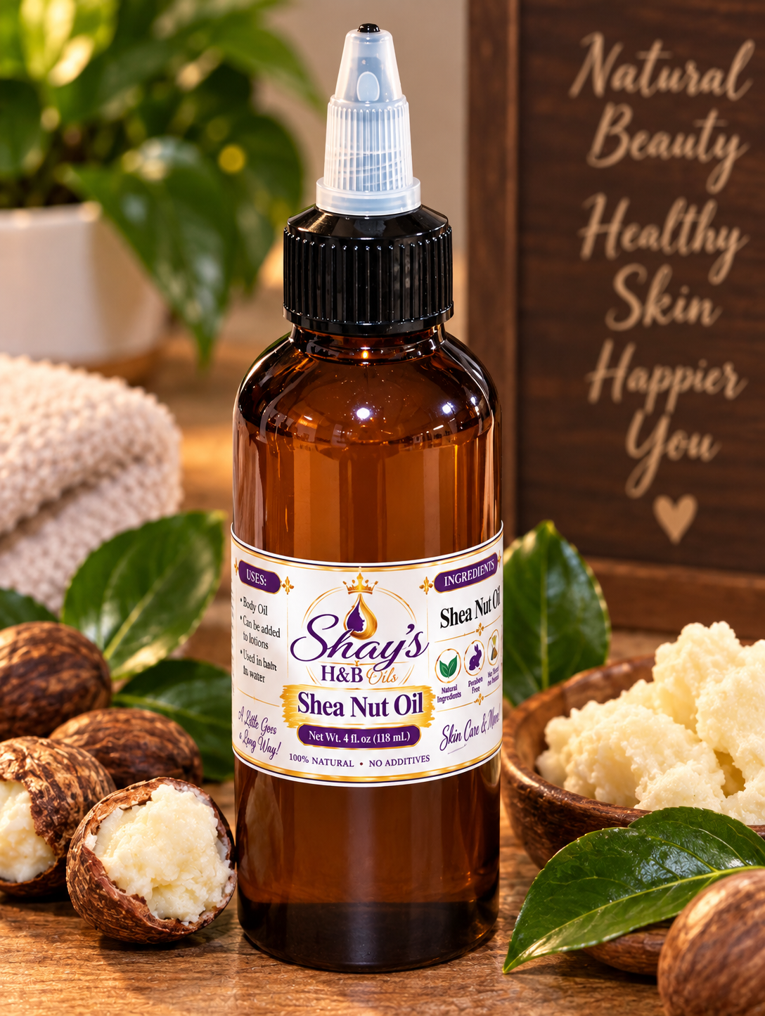 Shea nut oil body oil 4fl oz. (118) ml
