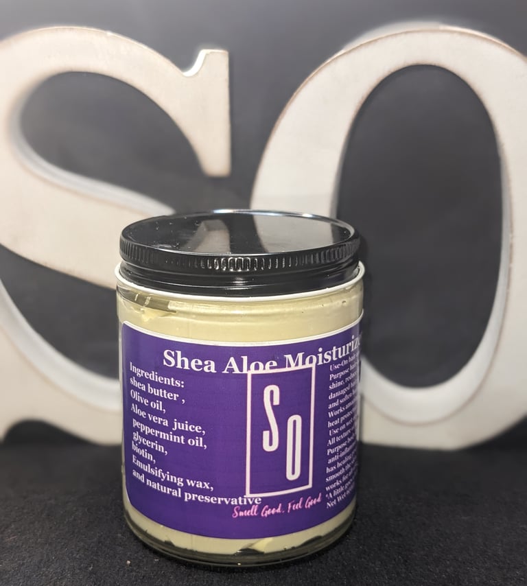 Shea Aloe moisturizer Hair  (Peppermint scent) Net.Wt.6oz(170g)