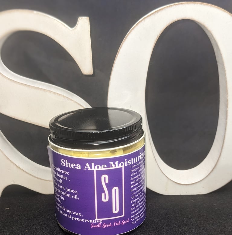 Shea Aloe moisturizer Hair  (Peppermint scent) Net.Wt.4oz(113g)